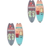 2 pezzi Surf Board Sign in legno Serve estivo Tropical Pub Club