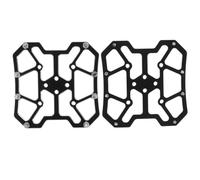 2 Pezzi Tacchette per Pedali Bici, Lega di Alluminio, Nero | Mountain Bike e Strada, Blocco Sicuro, Uso Ciclistico e Uscite Casual, Coppia Profilo Doppio Colore