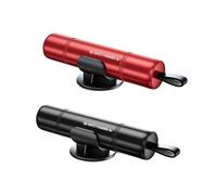 2 Pezzi Taglia Cinture di Sicurezza e Rompivetro per Auto, 2 in 1 Martello di Sicurezza per Auto, Rompi Vetro Auto Emergenza con Vetro di Prova, per Automobili,Taxi,Autobus (Nero + Rosso)