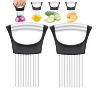 2 Pezzi Taglia Cipolla Affetta Cipolle, Affettatrice Per Limone Taglierina Per Patate, Taglia Cipolla Multiuso