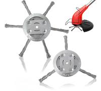 2 pezzi tagliabordi in filo d'acciaio, spazzola per erbacce per tagliabordi, accessori per decespugliatore, spazzola metallica con forma conica rimuove senza sforzo il muschio (3 testine + 6 testine)