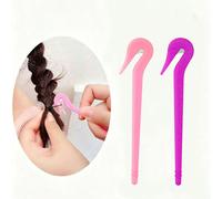 2 pezzi Tagliacorda elastici per capelli, strumento monouso per rimuovere gli elastici, previene il tiraggio dei capelli e il danno al cuoio capelluto (viola rosa), ferro arricciacapelli, ricci senza 