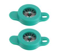 2 Pezzi Tagliaerbe per Cipollotti e Peperoncini a 12 Lame, Verde | Acciaio Inossidabile e Plastica, Impugnatura Ergonomica Antiscivolo, Pulizia Rapida, Uso Domestico e Professionale