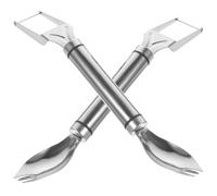 2 Pezzi Tagliafrutta a Doppia Testa, Forchetta e Cucchiaio | Design Tre, Resistente alla Corrosione, per Melone e Verdure Morbide, Cucina e Hotel