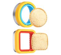 2 Pezzi Tagliapanini Sigillatore per Forme Quadrate/Ronde Rosso/Giallo/Blu