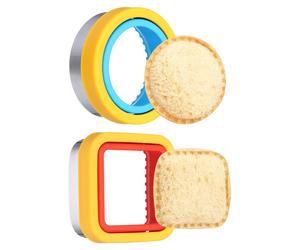 2 Pezzi Tagliapanini Sigillatore per Forme Quadrate/Ronde Rosso/Giallo/Blu