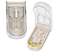 2 Pezzi Tagliapillole,Separatore di Pillole con Lama,sdoppiatore per pillole e pillole a forma di V,Separatore di Pillole con Lama per Spaccare e Portare con te Farmaco Quotidiano
