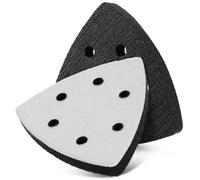 2 Pezzi Tampone Abrasivo Triangolare per Levigatrice Oscillante