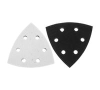 2 Pezzi Tampone di Supporto per Levigatrice Mouse a 6 Fori 9x9x1,2cm | Adesivo Sensibile alla Pressione, Matrice a Rilievo, Sostituzione Rapida, per Legno e Linee Produttive