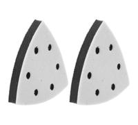 2 Pezzi Tampone di Supporto per Levigatrice Mouse a 6 Fori 9x9x1,2cm | Schiuma Matrice a Rilievo, Adesivo Sensibile alla Pressione, Sostituzione Facile, Officina Legno