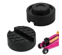 2 Pezzi Tampone in Gomma per Cric, Tampone in Gomma con Scanalatura per Cric Sollevatore Auto Ponte, Supporto Universale in Gomma per Cric, Sistemi di Sollevamento di Auto e Moto(nero)