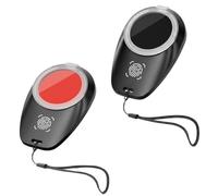 2 Pezzi Tampone per Impronte Digitali, Inchiostro per Timbri Nero ad Asciugatura Rapida, Mini Kit Portatile per Documenti Legali, Notarili e Bancari, Diametro 2,5 cm