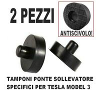 2 PEZZI TAMPONI ponti sollevatori SPECIFICI per TESLA model 3 - VERA GOMMA ITALY
