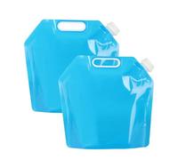2 Pezzi Tanica per Acqua Pieghevole da 5 L, Contenitori Pieghevoli per Acqua, Tanica Acqua con Coperchio, Contenitore per Acqua Pieghevole Portatili per Campeggio Emergenza Picnic Barbecue Viaggio