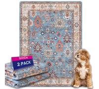 2 Pezzi Tappetini Assorbenti per Cani, Tappeti Lavabili Riutilizzabili, Traverse Cani, Traversine Addestramento del Cane, Gatti, Conigli, Antiscivolo (Pattern 1, 61x91.5cm)
