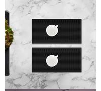 2 pezzi Tappetino da bar in silicone Accessori da bancone Tappetino scolapiatti