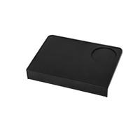 2 pezzi Tappetino for caffè espresso in silicone spesso professionale antiscivolo for for pressare la polvere nera Accessorio for barista(Black-Corner)