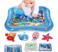 2 pezzi - Tappetino gonfiabile per gioco sul pancino, tappetino da gioco in acqua premium per neonati e bambini piccoli da 3 a 24 mesi, rafforza i muscoli del bambino, portatile Mini pompa dell'aria 1