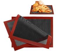 2 Pezzi Tappetino Microforato per Forno, Tappetino da Forno in Silicone, Tappetino a Doppia Faccia, Tappetino Microforato, Antiaderente, Resistente al Calore,Riutilizzabile,Antiscivolo Teglia(40x30cm)