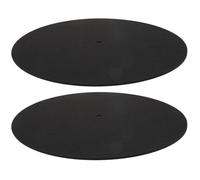 2 Pezzi Tappetino per Dischi in Vinile Nero in Feltro | Protezione del Disco e Minore Slittamento, per Fonografi e Lettori a Valigia, Accessorio per Vinile