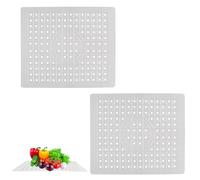 2 Pezzi Tappetino per Lavello in Gomma 31,4 x 26 cm, Protezione per Lavello, Protezione Anti-Spruzzi, Tappetino per Lavello, Protezione per Lavabo, HFDONGL