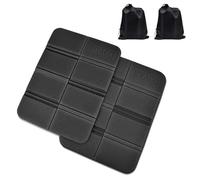 2 Pezzi Tappetino Pieghevole Campeggio,Tappetino Seduta Tappetino Pieghevole in Schiuma con Borsa Trasporto,XPE Sedile Cuscino,Cuscini Pieghevoli per Esterni Escursionismo Picnic Viaggi (Nero)