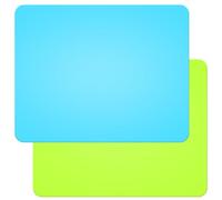 2 Pezzi Tappetino Silicone 50 x 40cm per Resina Epossidica, Antiaderente per Artigianato, Foglio di Silicone (Blu+Verde)