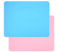 2 Pezzi Tappetino Silicone 50 x 40cm, Tappetino in Silicone per Resina Epossidica, Alginato per Calchi, Grandi Tappetino Antiaderente in Silicone per Artigianato, Foglio di Silicone Tappetino
