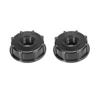 2 Pezzi Tappo Adattatore IBC 3/4'' IBC Adattatore per Serbatoio di Acqua S60X6 Filettatura Interna Connettore per Serbatoio dell'Acqua IBC Raccordo in Plastica per 1000 L(Nero)