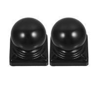 2 Pezzi Tappo per Ringhiera in Ferro Nero, Sfera Rotonda, 60 MM | Montaggio Sicuro su Pali Metallici, Riduce la Manutenzione e Protegge, per Aree Commerciali e Domestiche