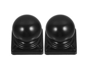 2 Pezzi Tappo per Ringhiera in Ferro Nero, Sfera Rotonda, 60 MM | Montaggio Sicuro su Pali Metallici, Riduce la Manutenzione e Protegge, per Aree Commerciali e Domestiche