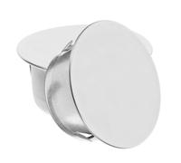 2 Pezzi Tappo Terminale in Acciaio Inox Argento per Tubi Tondi | Chiusura Pulita per Estremità, Installazione Semplice, per Manutenzione Bagno e Locale Tecnico, Copre Fori Inutilizzati