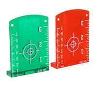 2 Pezzi Target Laser con Supporto Magnetico, Target per Livelle Laser, Alta Visibilità per Allineamento Laser, Colori Rosso e Verde