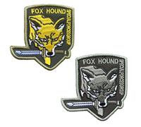 2 Pezzi Tattico Animali da Servizio "FOX HUND" Gilet/Imbracatura Emblema Ricamato Gancio e Anello Toppa per Cani da Lavoro Cane del Addestramento Animali da Supporto Emotivo
