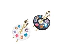 2 pezzi tavolozza pittura artista spilla pin regalo arte insegnante regali artista pin gioielli arte laurea regalo, Misura unica, Acciaio inossidabile