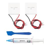 2 pezzi TEC1-12706 Modulo di raffreddamento Peltier Compresse di refrigerazione a semiconduttore con kit di raffreddamento termoelettrico per dissipatore di calore con pasta termica da 5 g