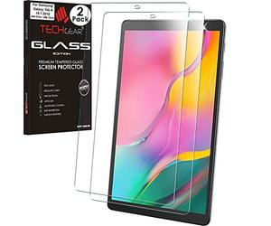 [2 pezzi] TECHGEAR VETRO Edizione pellicola protettiva Compatibile con Samsung Galaxy Tab A 10.1" 2019 (SM-T510 / SM-T515), Vetro Temperato [Senza Bolle] [Durezza 9H] [Cristallo Chiaro] [Anti-graffio]