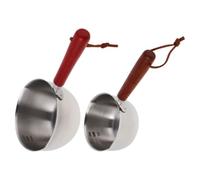 2 Pezzi Tegamino Piccolo per Olio e Salsa, 300ml, Acciaio Inox | Argento, Multiuso per Porzioni Controllate, Adatto a Individui e Famiglie Piccole, Struttura Robusta