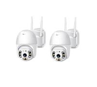 2 PEZZI Telecamera PTZ WiFi Esterno ICSEE - Camera Wireless Smart con Speed Zoom per Sicurezza Esterna, Visione Notturna, Rilevamento Movimento …