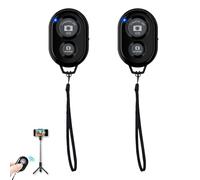 2 Pezzi Telecomando Bluetooth Wireless per Smartphone, Telecomando Bluetooth per iPhone Compatto per Smartphone iOS Android Scatto a Distanza fino a 10 Metri Disparatore Portatile Senza App Aggiuntive