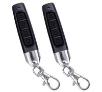 2 Pezzi Telecomando Cancello Universali 433 MHZ, Telecomando Universale Porta Telecomando 433 mhz Universale Trasmettitore Portachiavi Porta Garage Telecomando, Codici Fissi e Codici di Apprendimento