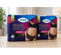 2 Pezzi Tena Silhouette Nero Plus Medium X12 Mutandine Assorbenti Donna M Tag