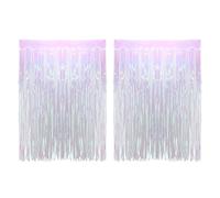2 Pezzi Tenda Pioggia Plastica per Sfondo Decorazione Festa | Effetto Cortina, Portatile e Delicata, per Finestre e Festività, Accessorio Scenico Leggero