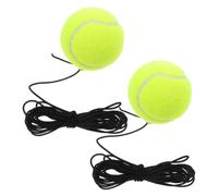 2 Pezzi Tennis Trainer con Pallina e Corda, Dispositivo Allenamento | Fibra Chimica Elastica, Migliora i Riflessi e Flessibilità, Pallina da Tennis sulla Corda per Esercizi Singoli