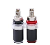 2 pezzi Terminale in cristallo senza saldatura 50mm Rame puro Nichelato Morsettiera Amplificatore Audio Presa jack a banana Connettore
