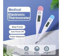 2 pezzi Termometri per adulti, rosa e blu, termometro digitale portatile per uso orale per la febbre con lettura veloce di 10 secondi ABS