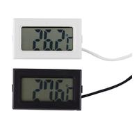 2 Pezzi Termometro Digitale Mini da Incasso e Frigorifero | Display LCD Rapido, Sonda, Intervallo 50℃～110℃, per Monitoraggio Preciso in Casa