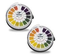 2 Pezzi Test di pH Universale Carta Indicatore Rullo Misura Gamma Completa 0-14, 10m pH Metre Test pH Piscina, Tester pH 16.4 ft/Rullo per Acquari Saliva Acqua Test del Suolo