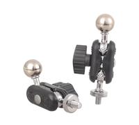 2 pezzi testa a sfera girevole da 17 mm con morsetto connettore a vite da 1/4 di pollice antiscivolo per treppiedi per fotocamera e clip per telefono adattatore leggero per fotocamera