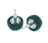 2 Pezzi Testa di Lucidatura a Fungo Gambo, 50x6 MM, Verde | Acciaio Inossidabile e Nailon, per Trapani e Officina, Finitura Uniforme su Gioielli e Maniglie